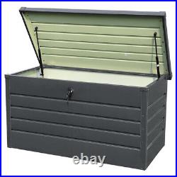 Outdoor Garden Metal Storage Box 200L/350L/600L Lockable Utility Chest Lid Shed