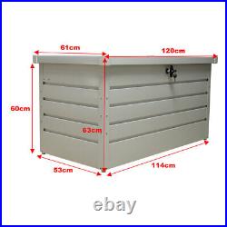 Outdoor Garden Metal Storage Utility Chest Cushion Shed Box Heavy Duty Furniture