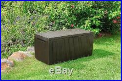 Outdoor Garden Patio Storage Box Outdoor Chest Container Large Plastic Shed Unit