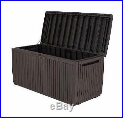 Outdoor Garden Patio Storage Box Outdoor Chest Container Large Plastic Shed Unit