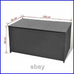 Outdoor Garden Rattan Storage Box 320L Chest Case Shed Furniture Waterproof