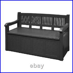 Outdoor Garden Storage Box Bench Chest Weather Resistant Organiser Seat 280L