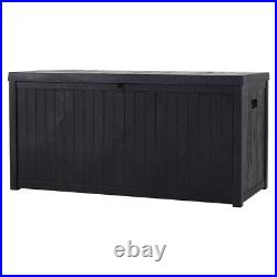 Outdoor Garden Storage Box PP Utility Chest Cushion Shed Box Heavy Duty 430L UK