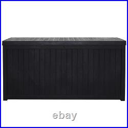 Outdoor Garden Storage Box PP Utility Chest Cushion Shed Box Heavy Duty 430L UK