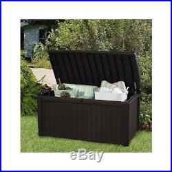 Outdoor Garden Storage Box Rattan Patio Seat Furniture Yard Lockable Large Dry