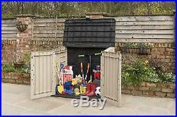 Outdoor Garden Storage Box Unit Large Tool Shed Waterproof Container Bins