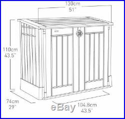 Outdoor Garden Storage Box Unit Large Tool Shed Waterproof Container Bins