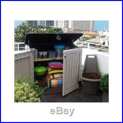 Outdoor Garden Storage Shed Plastic Large Box Tools Patio Balcony Yard Secure
