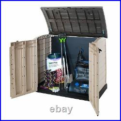 Outdoor Large Plastic Storage Box Garden Keter Store It Out Arc Lockable Shed