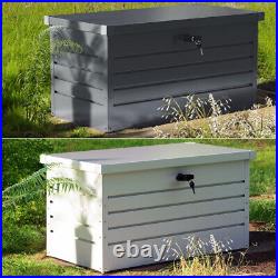 Outdoor Metal Storage Box Large Garden Shed Chest for Cushions Tools Accessories