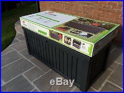 Outdoor Patio Large Storage Sturdy Durable Anthracite 2 Seater Lockable Lid