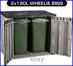 Outdoor Plastic Garden Storage Shed Tool Box Toys Cushion 842L Extra Large Size
