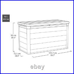 Outdoor Storage Box Keter Large Cortina 757 Litre Platic Chest Patio Waterproof