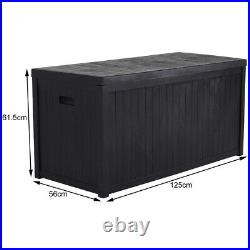 Outdoor Storage Box Large Patio Garden Deck Container Chest Wheels 200-600L