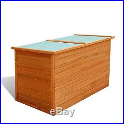 Outdoor Wood Storage Box Waterproof Large Garden Patio Classic Cabinet Back Yard