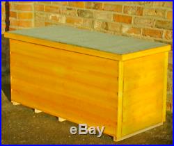 Outdoor Wooden Storage Box Large Tool Capacity Garden Patio Chest Shed With Lid