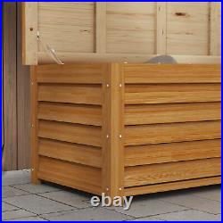 Outsunny 292L Outdoor Storage Box for Patio, Pool, Light Brown