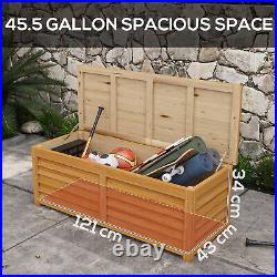 Outsunny 292L Outdoor Storage Box for Patio, Pool, Light Brown