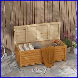 Outsunny 292L Outdoor Storage Box for Patio, Pool, Light Brown