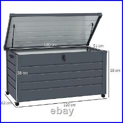 Outsunny 331L Outdoor Storage Box Waterproof with Wheels and Lock