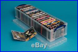 PACK OF 10 Really Useful 22 Litre Clear Plastic Storage Box DVD wrapping paper