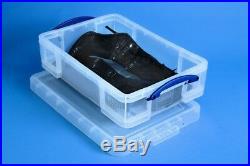 PACK OF 10 Really Useful 24.5 Litre Boxes Ladies Boot Storage Under Bed Storage