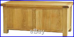 Pendle solid oak bedroom furniture large storage blanket box chest trunk