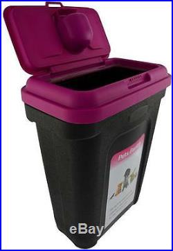 Pet Dog Cat Animal 15KG Dry Food Container Storage Box 25 KG Bird Seed Food PINK