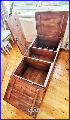 Pirate Treasure Chest Wooden Chest Box 1.10 m X 0.6 M Vintage Secret drawers