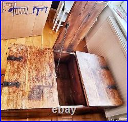 Pirate Treasure Chest Wooden Chest Box 1.10 m X 0.6 M Vintage Secret drawers