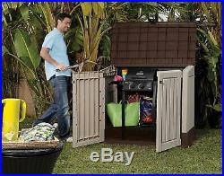 Plastic Garden Storage Box Unit Large Outdoor Keter Container Patio Tool Shed