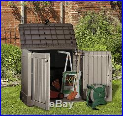 Plastic Garden Storage Box Unit Large Outdoor Ketter Container Patio Tool Shed