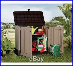 Plastic Garden Storage Box Unit Large Outdoor Ketter Container Patio Tool Shed