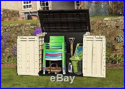 Plastic Garden Storage Cupboard Cabinet Outdoor Large Box Gardening Container UK