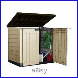Plastic Garden Storage Cupboard Shed Box Cabinet Large Unit Outdoor Waterproof