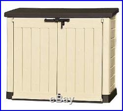 Plastic Garden Storage Shed Bin Box Extra Large Container Bikes Lawnmover Tools