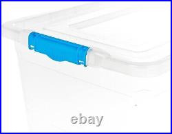 Plastic Storage Boxes Large Litre Boxes Clip On Lids Transparent Boxes Clear LID