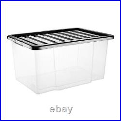 Plastic Storage Boxes Small Medium Large Lids Strong Quality