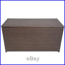 Poly Rattan Garden Patio Storage Chest Cushion Box daily outdoor waterproof hard