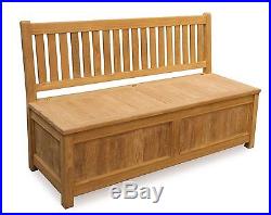 Premium Teak Wooden Bench 3-Seat STORAGE Box Garden Patio Outdoor 1.5m ASSEMBLED