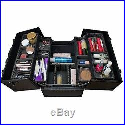 Professional Large Make Up Artist Organizer Kit Cosmetic Train Case Storage Box