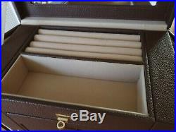 QWER Extra Large Jewellery Box 5 Layer Storage Case Organizer Brown
