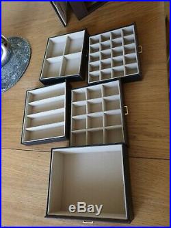 QWER Extra Large Jewellery Box 5 Layer Storage Case Organizer Brown