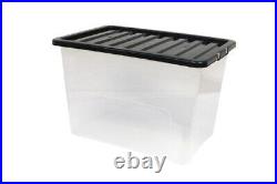Quality Plastic Storage Boxes Clear Box With Lids Home Office Stackable