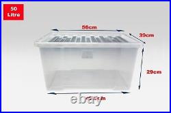 Quality Plastic Storage Boxes Pack Of 10 All Sizes Home Office Strong