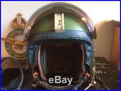 RAF AAC Pilots Flying Helmet Mk3b Large 1965 Flight Helmet & Storage Box Not WW2