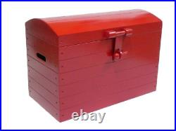 RED Wooden Trunk Chest Storage Toy Box Bed Furniture Wood Ottoman Basket LARGE