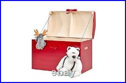 RED Wooden Trunk Chest Storage Toy Box Bed Furniture Wood Ottoman Basket LARGE