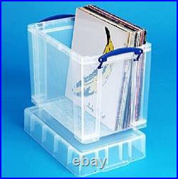 Really Useful Clear Plastic Storage Box- Stores 50 Vinyl LPs 19XL