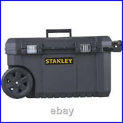 Rolling Heavy Duty Large Black Chest Tool Box Storage On Wheels With Handle 50L